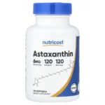 Nutricost, Astaxanthin, 6 mg, 120 Softgels, 6 mg Natural Astaxanthin per softgel