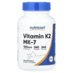 Nutricost, Vitamin K2 MK-7, 100 mcg, 240 Softgels, 100 mcg Vitamin K2 (MK-7) per softgel