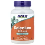 NOW Foods, Selenium, 200 mcg, 180 Veg Capsules, Selenium 200 mcg