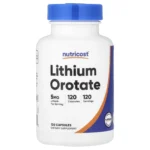 Nutricost, Lithium Orotate, 5 mg, 120 Capsules, 5 mg Lithium from lithium orotate per capsule