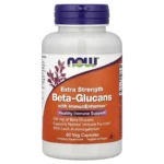 NOW Foods, Beta-Glucans with ImmunEnhancer™, 60 Veg Capsules, Beta-1,3/1,6-D-Glucan 500 mg + ImmunEnhancer™ Larch Arabinogalactan 400 mg per 2-capsule serving