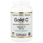 California Gold Nutrition, Gold C®, USP Grade Vitamin C, 500 mg, 240 Veggie Capsules, Vitamin C (as ascorbic acid) 500 mg per capsule