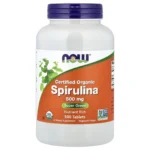 NOW Foods, Certified Organic Spirulina, 500 mg, 500 Tablets, Organic spirulina 1,000 mg per serving