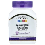 21st Century, Resveratrol Red Wine Extract, 90 Capsules, Red wine extract/resveratrol antioxidant formula with polyphenols and vitamin C