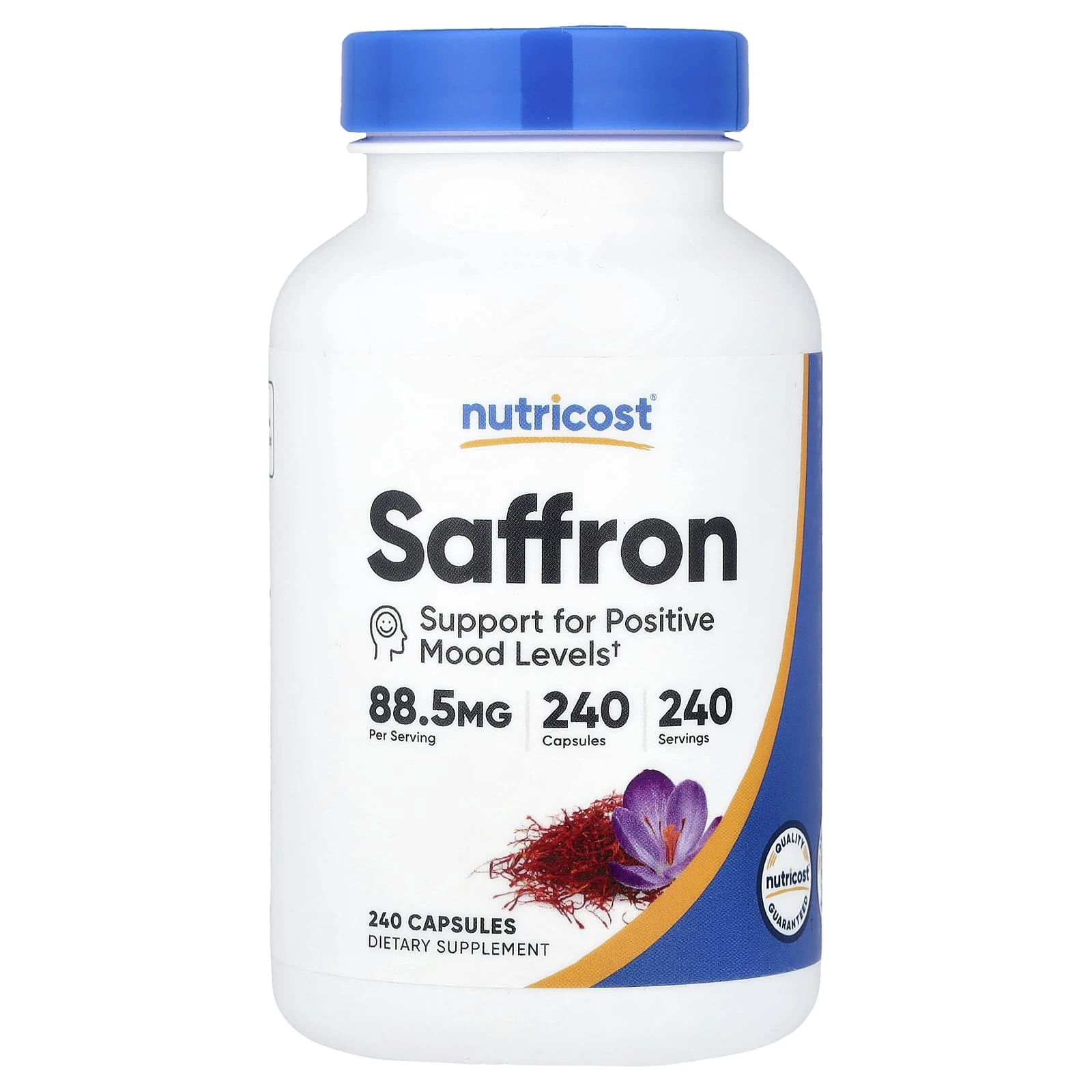 48c6c38fdf31bf2dc147 Nutricost, Saffron, 88.5 mg, 240 Capsules, 88.5 mg Saffron extract standardized to 0.3% safranal per capsule - Image 1