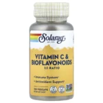 Solaray, Vitamin C & Bioflavonoids, 100 VegCaps, Per 2 capsules: vitamin C 500 mg + bioflavonoids 500 mg