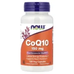 NOW Foods, CoQ10, 150 mg, 100 Veg Capsules, Coenzyme Q10 (ubiquinone) 150 mg with turmeric root 150 mg