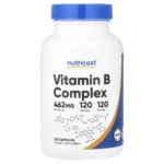Nutricost, Vitamin B Complex, 120 Capsules, B-complex formula with B1, B2, niacin, B6, folate, B12, biotin, pantothenic acid, choline and inositol