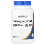 Nutricost, Serrapeptase, 60 mg (120,000 SPU), 120 Capsules, 60 mg Serrapeptase providing 120,000 SPU per capsule