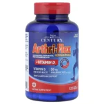 21st Century, Arthri-Flex Advantage® + Vitamin D3, 120 Coated Tablets, Glucosamine sulfate 1,500 mg + MSM 1,500 mg + hyaluronic acid 80 mg, with vitamin D3 and joint-support blend per 4-tablet serving