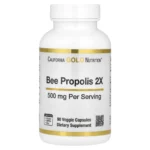 California Gold Nutrition, Bee Propolis 2X, Concentrated Extract, 500 mg, 90 Veggie Capsules, Bee Propolis Resin Extract Powder (2:1) 500 mg, equivalent to 1,000 mg bee propolis per capsule
