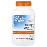 Doctor's Best, Collagen Types 1 & 3 with Vitamin C, 180 Tablets, Hydrolyzed collagen types 1 & 3, 3 g + Vitamin C 30 mg per 3-tablet serving