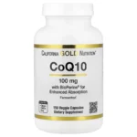 California Gold Nutrition, CoQ10, Ubiquinone USP with BioPerine® Black Pepper Extract, Enhanced Bioavailability, 100 mg, 150 Veggie Capsules, CoQ10 (Ubiquinone USP) 100 mg + Black Pepper Extract 5 mg per capsule