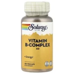Solaray, Vitamin B-Complex 50, 100 VegCaps, High-potency B-complex formula with core B vitamins at approximately 50-level potencies