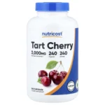 Nutricost, Tart Cherry, 240 Capsules (300 mg per Capsule), 300 mg Tart Cherry 10:1 extract, equivalent to 3,000 mg tart cherry