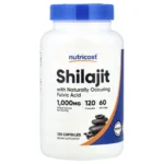 Nutricost, Shilajit, 120 Capsules, 1,000 mg Shilajit extract per serving, standardized to 20% fulvic acid