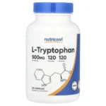 Nutricost, L-Tryptophan, 500 mg, 120 Capsules, 500 mg L-Tryptophan per capsule