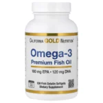 Omega-3 Premium Fish Oil, 1,100 mg per Softgel, 100 Fish Gelatin Softgels
