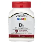 21st Century, Vitamin D3, 125 mcg (5,000 IU), 110 Tablets