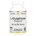 California Gold Nutrition, L-Glutathione (Reduced), 500 mg, 120 Veggie Capsules, Reduced L-Glutathione 500 mg per capsule