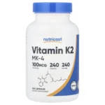 Nutricost, Vitamin K2 MK-4, 100 mcg, 240 Capsules, 100 mcg Vitamin K2 as MK-4 per capsule