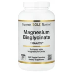 California Gold Nutrition, Magnesium Bisglycinate Chelate, Albion TRAACS®, 240 Veggie Capsules (100 mg per Capsule), Magnesium 200 mg per 2-capsule serving (100 mg per capsule)