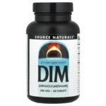 Source Naturals, DIM, 60 Tablets, DIM 200 mg with vitamin E 33 mg, lecithin 200 mg and BioPerine 5 mg per tablet
