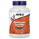 NOW Foods, Sunflower Lecithin, 1,200 mg, 100 Softgels, Sunflower lecithin 2,400 mg per serving, providing phosphatidyl choline 360 mg