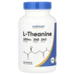 Nutricost, L-Theanine, 200 mg, 240 Capsules, 200 mg L-Theanine per capsule