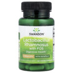 Swanson Vitamins, Lactobacillus Rhamnosus With FOS, 60 Vegan Capsules