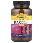 Country Life, Max for Women™, Multivitamin & Mineral Complex, Iron Free, 120 Vegetarian Capsules