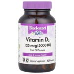 Bluebonnet Nutrition, Vitamin D3, 125 mcg (5,000 IU), 100 Softgels