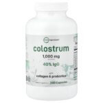 Micro Ingredients, Colostrum with Collagen & Probiotics, 240 Capsules