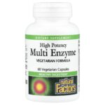 Natural Factors, Multi Enzyme, High Potency , 60 Vegetarian Capsules