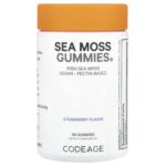 Codeage, Sea Moss Gummies, Strawberry, 60 Gummies (150 mg per Gummy)