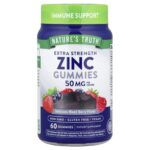 Nature's Truth, Zinc Gummies,  Delicious Mixed Berry, 60 Gummies (16 mg Per Gummy)