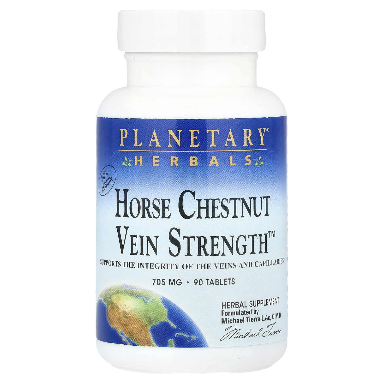 1028a1af6d7b896e Planetary Herbals, Horse Chestnut Vein Strength™, 705 mg, 90 Tablets - Image 1