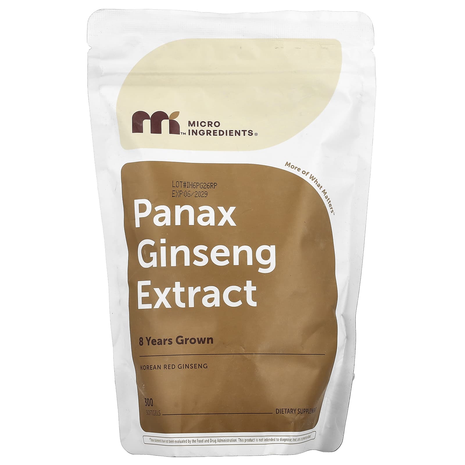 115053b90a47e368 Micro Ingredients, Panax Ginseng Extract, 300 Softgels (750 mg per Softgel) - Image 1