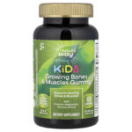 Nature's Way, Kids, Growing Bones & Muscles Gummy, Ages 2 +, Wildberry, 60 Gummies