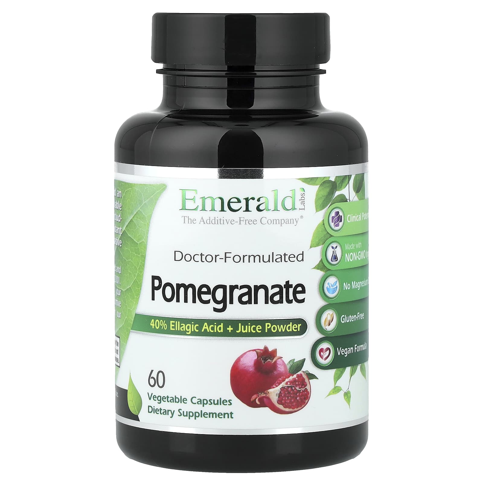 12e8f8b0ea7a342a Emerald Laboratories, Pomegranate, 60 Vegetable Caps (725 mg per Capsule) - Image 1