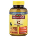 Nature Made, Vitamin C Chewable, Original Orange, 90 Tablets (500 mg per Tablet)