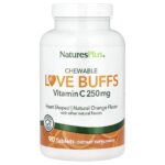 NaturesPlus, Chewable Love Buffs, Vitamin C, Natural Orange, 90 Tablets