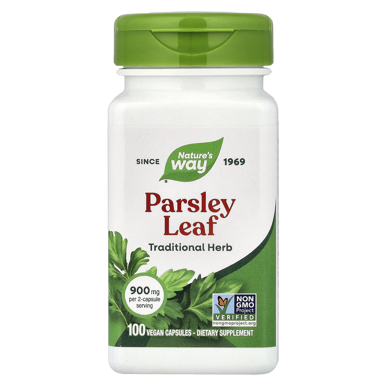 14909ebd14fe5ca4 Nature's Way, Parsley Leaf, 100 Vegan Capsules (450 mg per Capsule) - Image 1