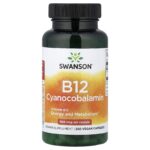 Swanson Vitamins, Vitamin B12, 500 mcg, 250 Vegan Capsules