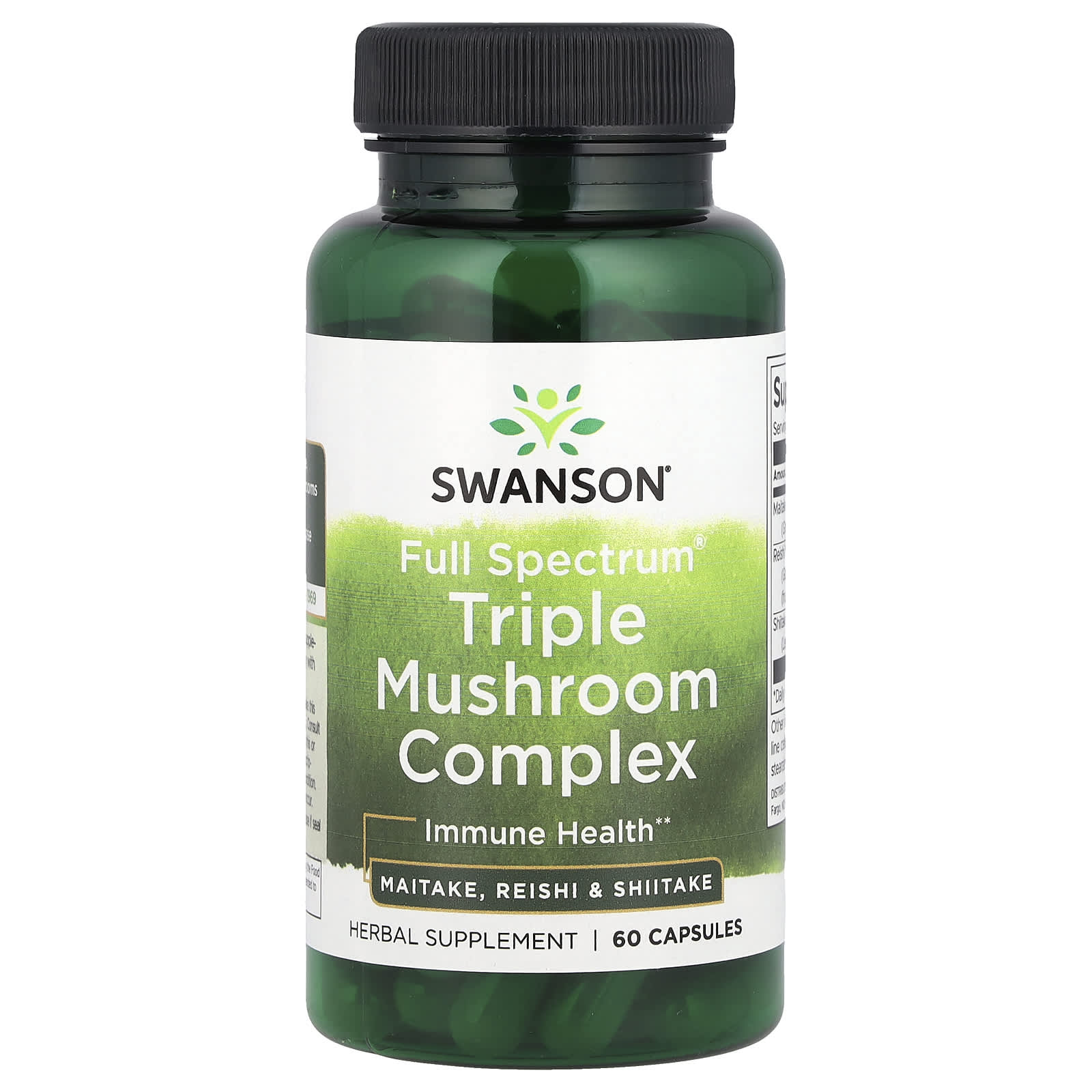 166853d62c5f10d5 Swanson Vitamins, Full Spectrum® Triple Mushroom Complex, 60 Capsules - Image 1