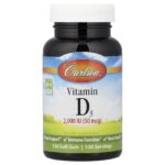 Carlson, Vitamin D3, 50 mcg (2,000 IU), 120 Soft Gels