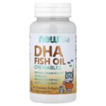 NOW Foods, Kid's DHA Fish Oil Chewables, Tasty Fruit, 60 Chewable Softgels