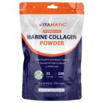 Vitamatic, Hydrolyzed Marine Collagen Powder, Unflavored, 8.8 oz (250 g)