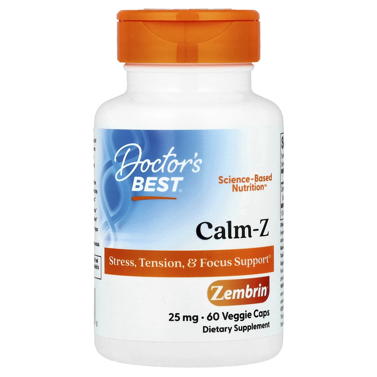 1fa2672f093933a3 Doctor's Best, Calm-Z , 25 mg, 60 Veggie Caps - Image 1
