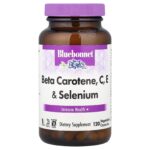 Bluebonnet Nutrition, Beta Carotene, C, E & Selenium, 120 Vegetable Capsules